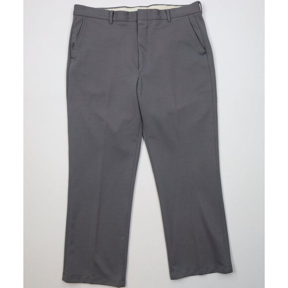 Vtg 70s Streetwear Mens 36x28 Distressed Knit Flared Wide Leg Chino Pants USA